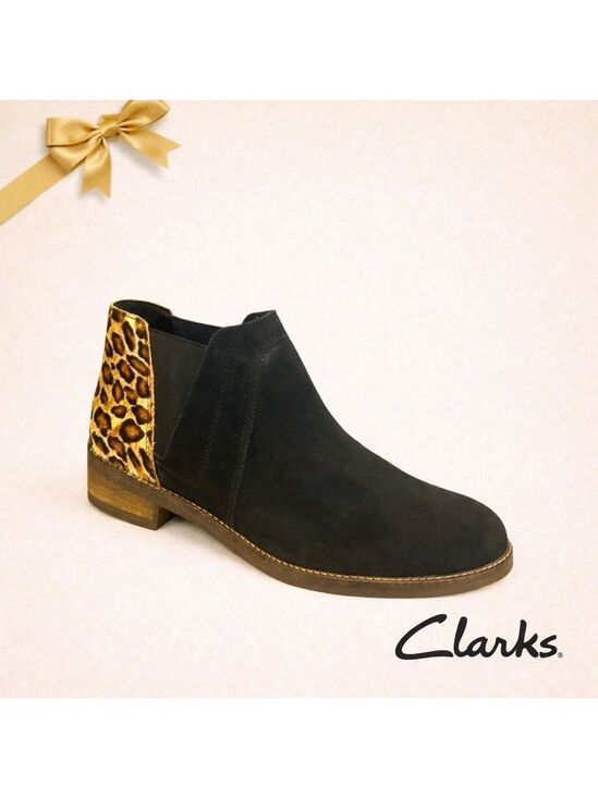 Clarks Shoes - Clarks Demi Beat Leopard Pony Hair Suede Ankle Booties 9M